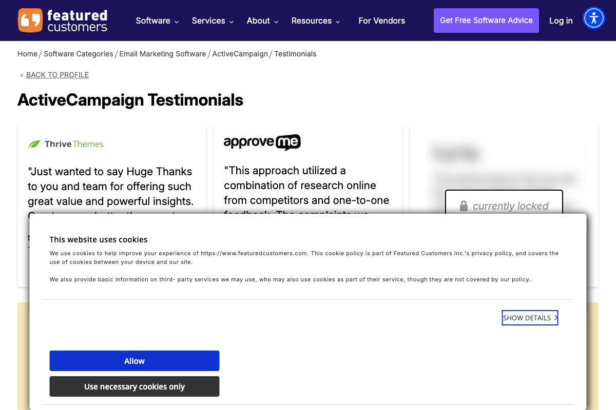 Customer calling ActiveCampaign a game changer with no competition