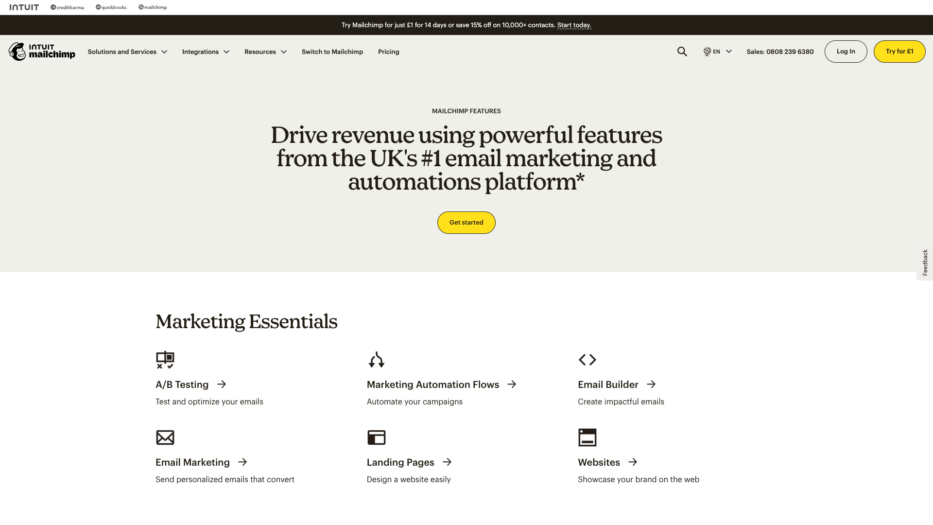 Mailchimp email editor showing block-based design with performance issues