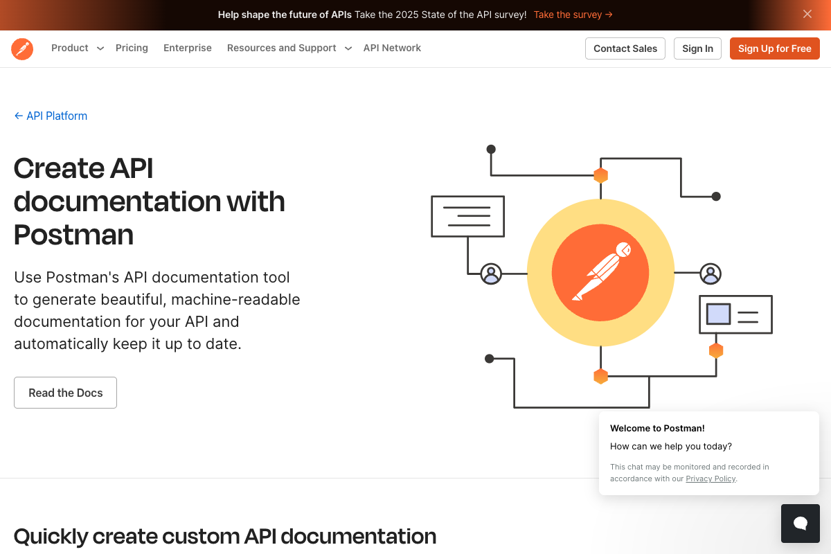 RESTful API documentation showing modern API design patterns and endpoint structure